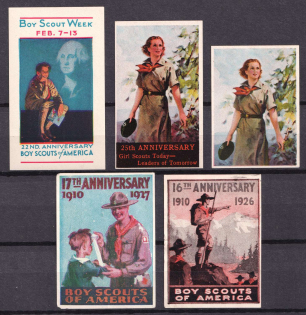 United States, Scouts, Scouting, Scout Movement, Cinderellas, Non-Postal Stamps