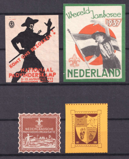 Netherlands, Luxembourg, Scouts, Scouting, Scout Movement, Stock of Cinderellas, Non-Postal Stamps