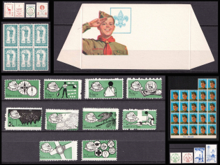 Scouts, Scouting, Scout Movement, Stock of Cinderellas, Non-Postal Stamps