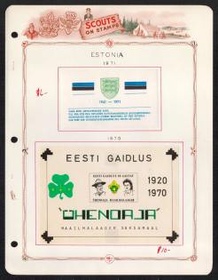 1970-71 Estonia, Scouts, Souvenir Sheets, Scouting, Scout Movement, Cinderellas, Non-Postal Stamps