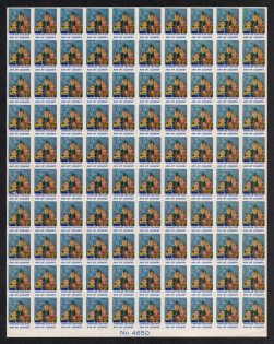 Scouts, Sheet, Scouting, Scout Movement, Cinderellas, Non-Postal Stamps
