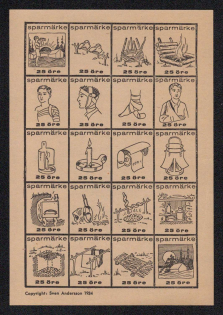 Denmark, Scouts, Block, Scouting, Scout Movement, Stock of Cinderellas, Non-Postal Stamps (MNH)