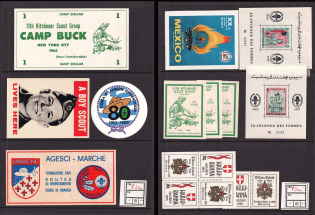 Scouts, Scouting, Scout Movement, Collection of Cinderellas, Non-Postal Stamps