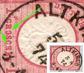 1872 1gr German Empire, Large Breast Plate, Germany on piece (Mi. 19 IX, Broken Letters, Canceled, CV $460)