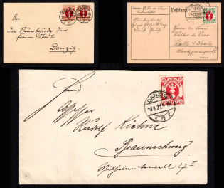 1922 Danzig Gdansk, Germany, Covers, Postcard