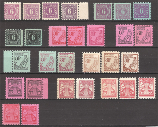 1946 Germany, Mecklenburg, Soviet zone (Color and Paper variations, CV $250+, MNH)