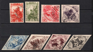 1934 Tannu Tuva, Russia (Mi. 41 B - 48 B, Full Set, Canceled, CV $+++)