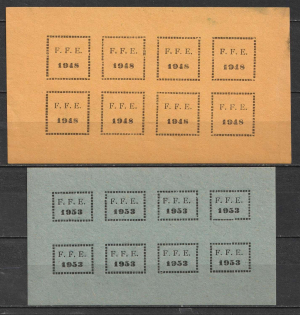 1948-53 France, Scouts, Full Sheets, Scouting, Scout Movement, Cinderellas, Non-Postal Stamps