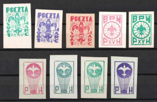 Poland, Scouts, Scouting, Scout Movement, Cinderellas, Non-Postal Stamps, Balloon