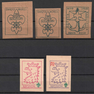 1960 Poland, Scouts, Scouting, Scout Movement, Cinderellas, Non-Postal Stamps