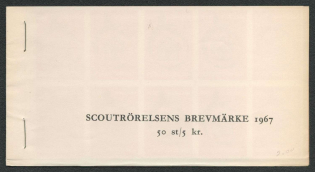 1967 Sweden, Scouts, Booklet with Stamps, Scouting, Scout Movement, Cinderellas, Non-Postal Stamps (MNH)