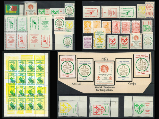 Italy, Scouts, Scouting, Scout Movement, Collection of Cinderellas, Non-Postal Stamps