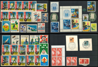 Denmark, Scouts, Scouting, Scout Movement, Collection of Cinderellas, Non-Postal Stamps