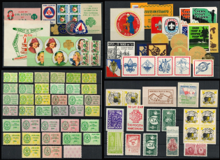 Scouts, Scouting, Scout Movement, Collection of Cinderellas, Non-Postal Stamps