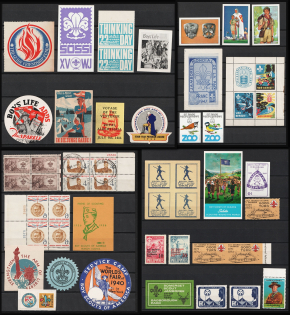 Scouts, Scouting, Scout Movement, Collection of Cinderellas, Non-Postal Stamps