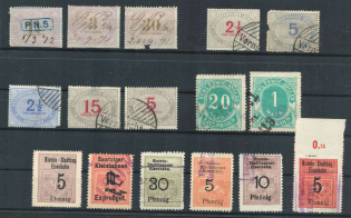 Germany, Old Rare Revenues, Stock of Stamps (Canceled)