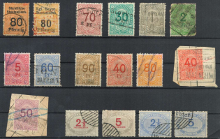 Germany, Old Rare Revenues, Stock of Stamps (Canceled)
