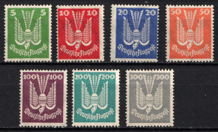1924 Weimar Republic, Germany, Airmail (Mi. 344 - 350, Full Set, CV $1,950, MNH)