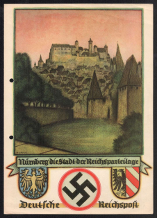 'Deutsche Reichspost', Swastika, Third Reich Propaganda, Special Telegram, Nazi Germany (Mint)