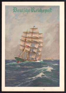 1937 Berlin, 'Deutsche Reichspost', Swastika, Third Reich Propaganda, Special Telegram, Nazi Germany