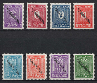 1941 Serbia, German Occupation, Germany (Mi. 1 - 8, Signed, Full Set, CV $70, MNH)