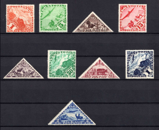 1934 Tannu Tuva, Russia, Airmail (Mi. 49 - 57 I, Full Set, CV $60)
