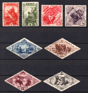 1934 Tannu Tuva, Russia (Mi. 41 A - 48 A, Full Set, CV $70, MNH)