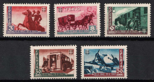 1943 Serbia, German Occupation, Germany (Mi. 94 - 98, Full Set)