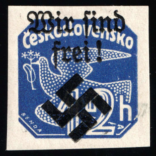 1939 12h Moravia-Ostrava, Bohemia and Moravia, Germany Local Issue (Mi. 37, Type I, Signed, CV $70, MNH)