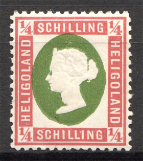 1873 Heligoland Germany 1/4 Sh (CV $35, `Eye`)