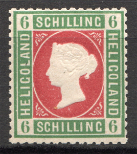 1869-73 Heligoland Germany 6 Sh (Rose-Red)