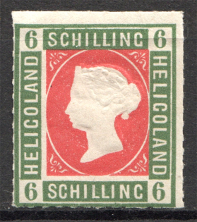 1867-73 Heligoland Germany 6 Sh (Rose-Red)