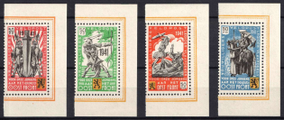 1941 Belgian Flemish Legion, Germany (Corner Margins, Mi. I - IV, Full Set, CV $140)