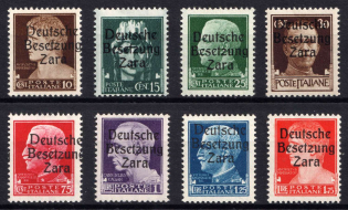 1943 Zadar, German Occupation, Germany (Mi. 2, 3, 5, 6, 8 - 11, Signed, CV $200, MNH)