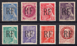 1944 France Liberation Local Overprints 'RF' (Signed, MNH)