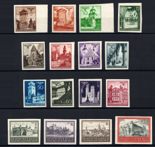 1940-44 General Government, Germany (Mi. 40 U - 51 U, 113 U - 115 U, 125 U, Rare, CV $1,050, MNH)