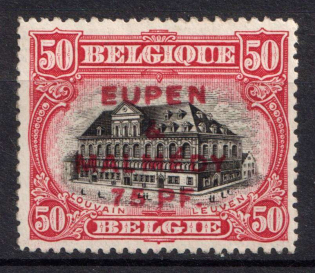 1920 75pf Eupen and Malmedy, Belgian Military Post (Mi. 6 C, Unpriced, СV $+++, MNH)