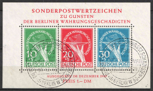 1949 Berlin, Germany (Souvenir Sheet Mi. 1, Signed, Special Postmark, Rare, CV $2,400)