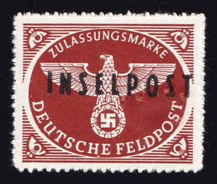 1944 Island Rhodes, Reich Military Mail Fieldpost Feldpost `INSELPOST`, Germany (Mi. 9, CV $780, MNH)
