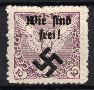 1938 10h Occupation of Bohmisch Kamnitz, Sudetenland, Private Issue, Germany (Perforation 11, Signed)