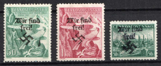 1938 Occupation of Reichenberg, Sudetenland, Local Issue, Germany (Type I, Signed)