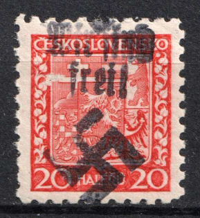 1938 Occupation of Teplitz Schonau, Sudetenland, Local Issue, Germany (Signed)