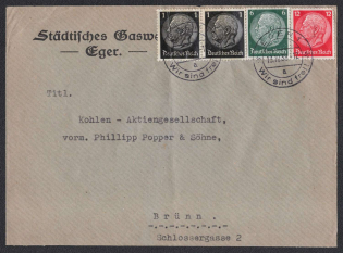 1938 (Oct 13) Letter posted to EAGER. Occupation of Sudetenland, Germany