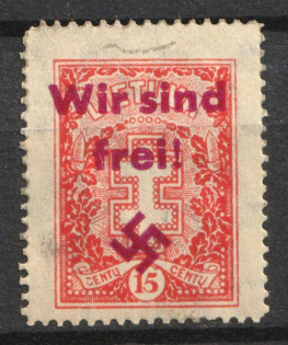1939 Lithuania HEYDEKRUG (Šilutė) Memelland German occupation provisional local overprint 15c (Unofficial Issue)