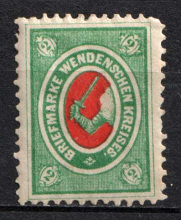 1875 2k Wenden, Livonia, Russian Empire, Russia (Kr. 10, Sc. L8, Signed)