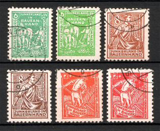 1945 Soviet Zone of Occupation (Varieties of Color, CV $360, Full Set, Cancelled)