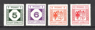1945 Gorlitz Germany Local Post (White Paper, Full Set, Signed)