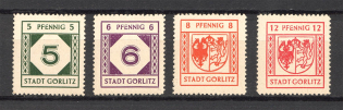 1945 Gorlitz Germany Local Post (Yellow Paper, Full Set)