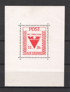 1946 Storkow Germany Local Post Block (CV $400, MNH)