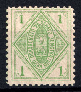 1891 1k Pskov Zemstvo, Russia (Schmidt #11, MNH)